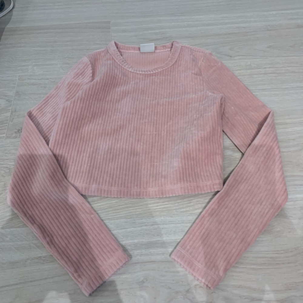 Aritzia velvet ribbed top